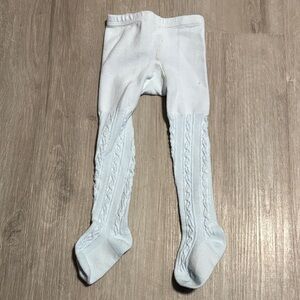 Baby Blue Cable‎ Knit Kids Tights